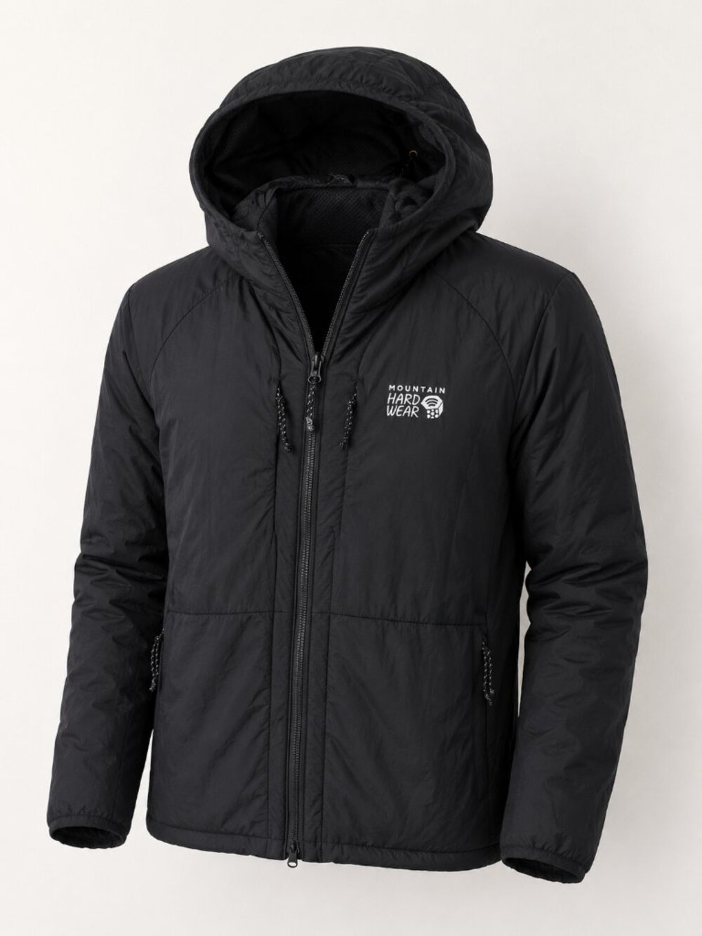 Mountain Hardwear XL Black Hooded Insulated Jacket Pertex Quantum Air Women